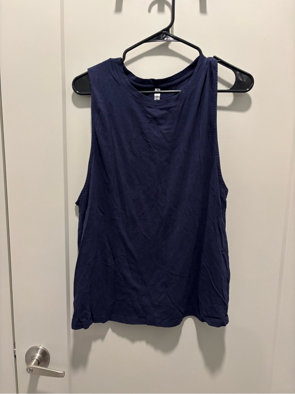 Fabletics Sleeveless Navy Tank Top - Women's Casual Muscle Tee